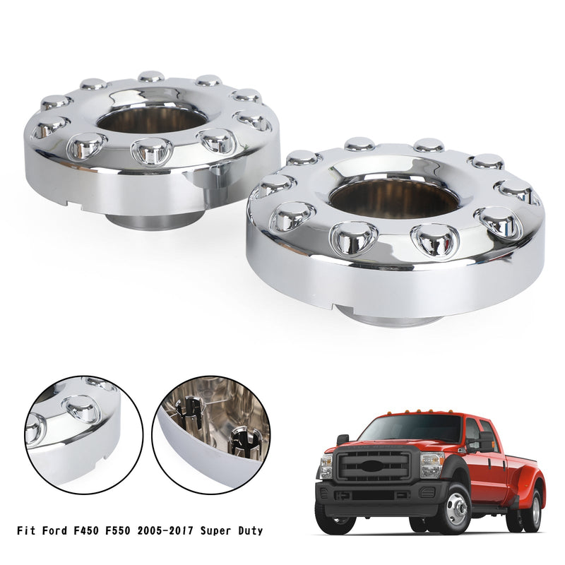 Tampas de cubo de roda para Ford F450 F550 05-17 Super Duty Dually 10 Lug Roda Genérica