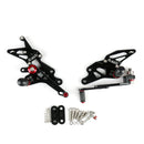 Conjunto traseiro ajustável cnc, apoio para os pés, conjunto traseiro para suzuki gsxr1000 2009-2016, blac genérico