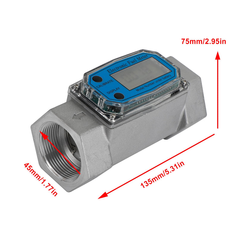 Turbin Digital Diesel Drivstoff Flow Meter Oval Gear Flow Meter BSPT/NPT