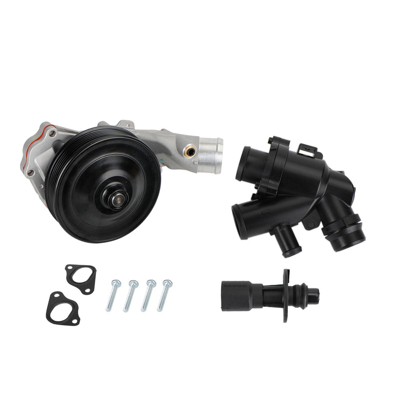 Jaguar 2011–2015 XJ Wasserpumpe mit Schrauben, Dichtungen, Stecker + Thermostat-Kit