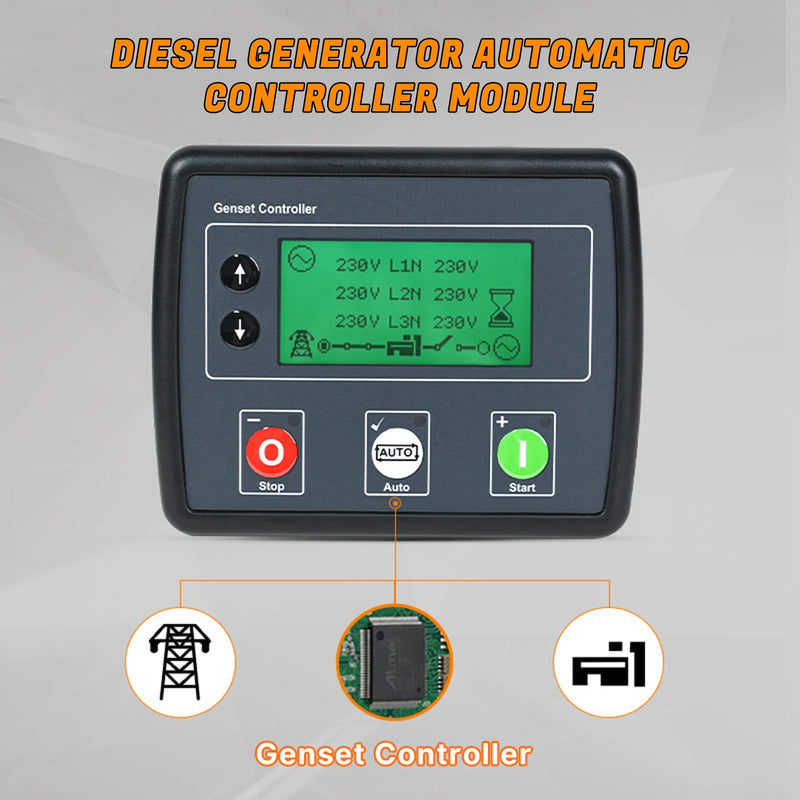 Controlador de generador DSE4520 pantalla LCD tablero de Control de detección de red trifásica