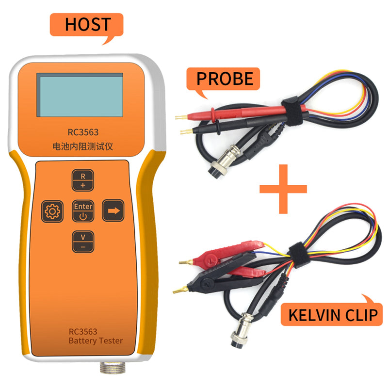 Detector de testador de tensão de resistência interna do medidor de tensão da bateria RC3563