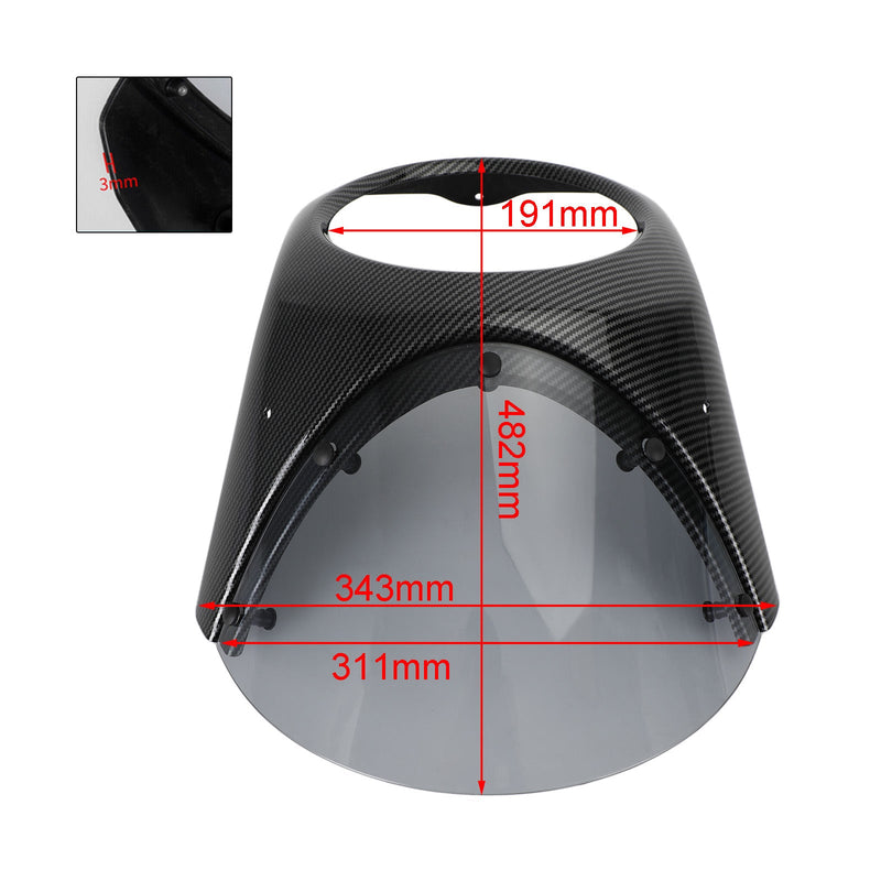 Carenagem do pára-brisa do farol para Honda CB1000R CB650R 2019-2021 D genérico