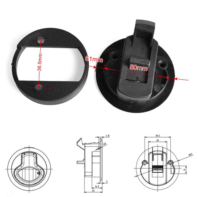 4 × matkailuauton veneen ovi Vaihda salpaluukku 2" kannen pyöreä vetosalpa 1/2"