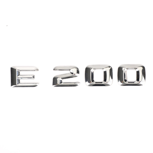 Heck -Trunk -Emblem -Badge -Namenschildscheibe -Buchstaben Zahlen passen Mercedes E200 Chrom