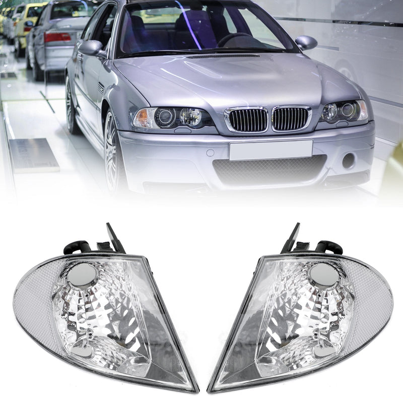 1999-2001 BMW Serie 3 E46 Par de indicadores de señal de giro delanteros Luces transparentes de esquina