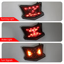 Piloto trasero intermitente LED para Kawasaki Z650 Ninja 650 Z900 17-24 Plata Genérico