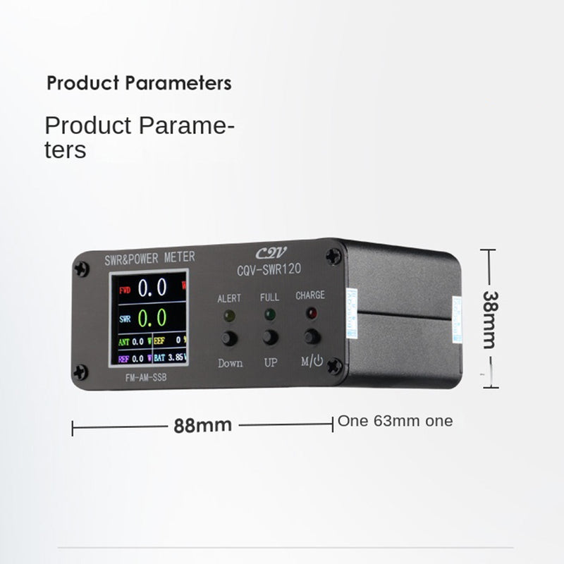 1,8MHz-54MHz seisova aaltomittari 240*240 täysvärinen LCD-näytön tehomittari