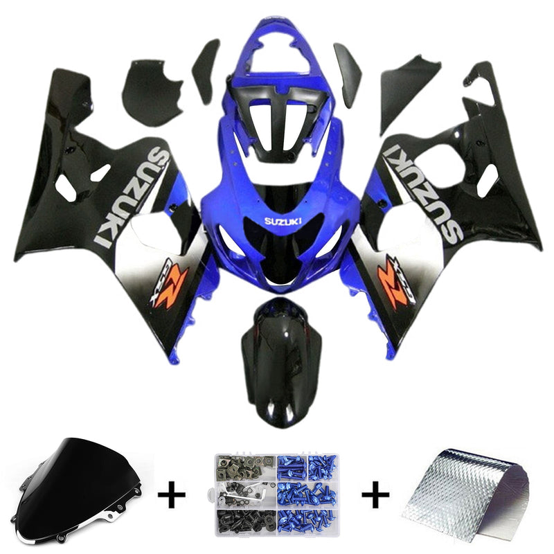 2004-2005 Suzuki GSXR 600/750 K4 sprøytestøpt kåpesett Body Plast ABS