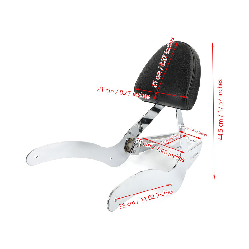 2014-2020 Indian Scout Sixty / Scout Pillion Sissy Bar Ryggstøtte Bagasjehylle