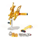 Conjunto traseiro ajustável cnc, apoio para os pés, conjunto traseiro para suzuki gsxr1000 2009-2016, blac genérico