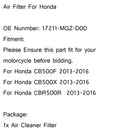 Luftfilterreiniger für Honda CB500X CB500F CBR500R 2013-2016 P/N.17211-MGZ-D00 Generisch