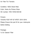 Luftfilterindsugningsrens til Yamaha FZ07 MT-07 MT07 2013-2016 1WS-14450-00-00