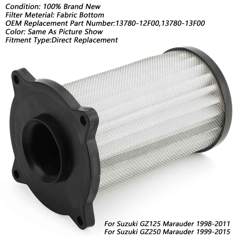 Filtro de ar mais limpo para Suzuki GZ250 Marauder 250 1999-2015 GZ125 13780-13F00