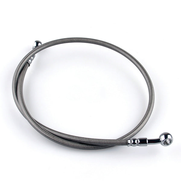 50cm/19 Motorcycle Brake Oil Hose Line Banjo Fitting Stainless Steel Swivel End