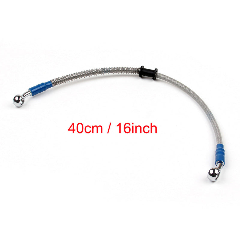 40cm/16 M10 Brake Oil Hose Line Banjo Fitting Stainless Steel End