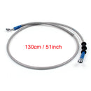 130cm/51 M10 Brake Oil Hose Line Banjo Fitting Stainless Steel End