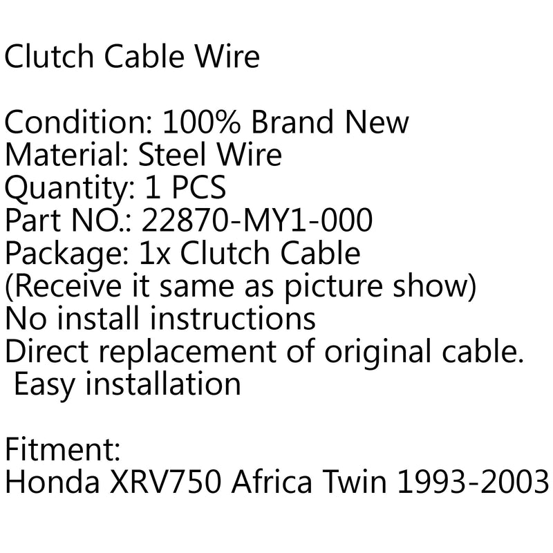 Clutchkabelbytte for Honda XRV750 Africa Twin 1993-2003 22870-MY1-000? Generisk