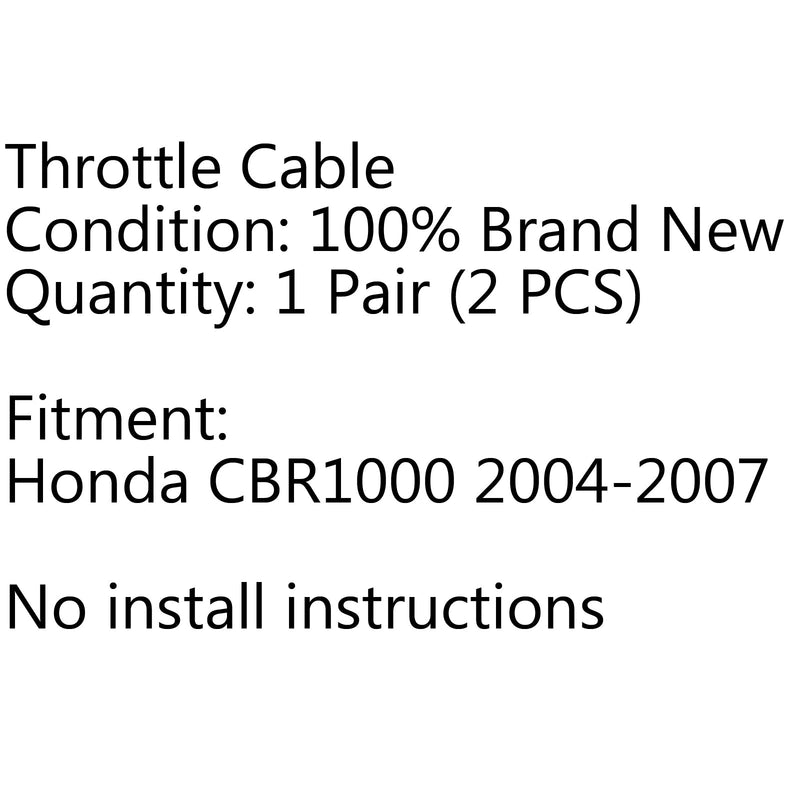 Gasskabel Wire Line Gass for Honda CBR1000RR 2004-2007 2005 2006 Generisk