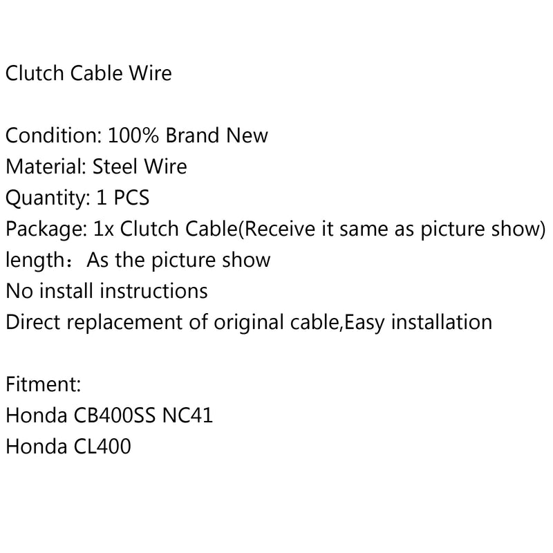Ersatz für geflochtenes Kupplungskabel aus Drahtstahl für Honda CB400SS NC41 CL400 Generic