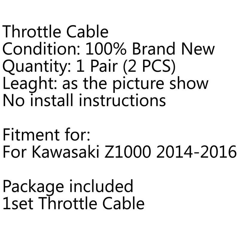 Kabel przepustnicy push/pull przewód gazowy dla Kawasaki Z1000 Z 1000 2014-2016 Generic