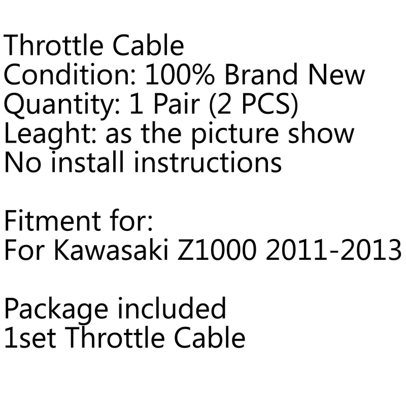 Gasskabel push/pull wire line gass for Kawasaki Z1000 2011-2013 Generisk