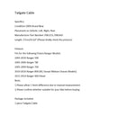 Bagklapskabel til Polaris Ranger 500 700 800 900D (2005-2016) 7081215 7081445 Generisk