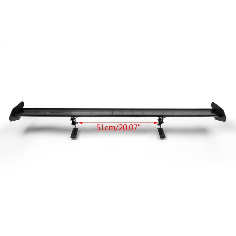 Universal Hatch Justerbar Aluminium GT Bakre Trunk Wing Racing Spoiler Svart 14#