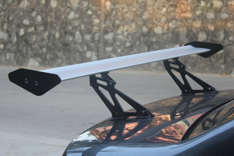 Universal Sedan Aluminium GT Rear Wing Racing Spoileri Musta