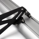 Alerón trasero universal de aluminio para sedán GT, color plateado