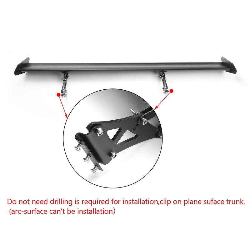 135 cm universal baklucka, justerbar aluminium GT bakspoiler, generisk