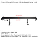 Universal sedan justerbar racingspoiler i aluminium med LED-lys, generisk