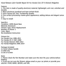 Motorhaubenentriegelungsgriff-Reparatursatz für Honda Civic CR-V Element Ridgeline Generic