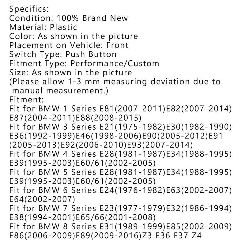 Moottorin käynnistyskatkaisimen kristallitarra BMW E-rungolle E90/92/93/64/46 Generic