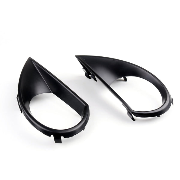 2pcs Front Bumper Side Fog Light Cover Caps Trims Frames for Audi Q7 2010-2015