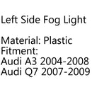 Lewe światło przeciwmgielne Światło przeciwmgielne dla Audi A3 2004-2008 Q7 2007-2009 Generic