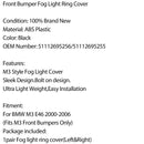 Forre støtfanger tåkelys Ringdeksel venstre og høyre for BMW M3 E46 2000-2006 2003 Generisk