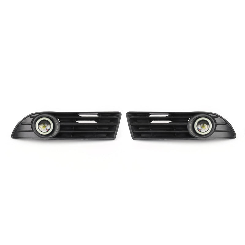 Par de rejillas de luz antiniebla LED + juego de arnés de cableado para VW POLO 2005-2009 genérico