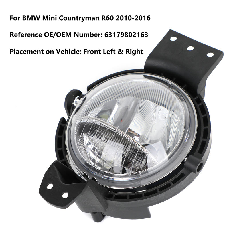 Luz de neblina L&amp;R luz diurna para BMW Mini Countryman R60 2010-2016 genérico