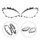 2PCS Headlight Lens Replacement Black Trim Gaskets For 2005-2013 C6 Corvette