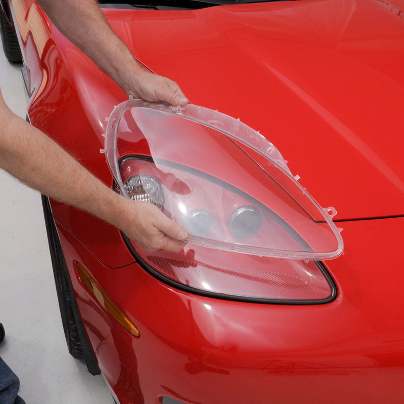 2005-2013 C6 Corvette Substituição da lente do farol e kit de acabamento de vedações pretas genérico