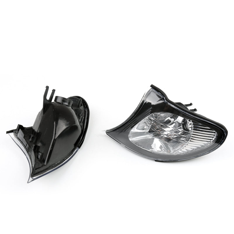 Euro Corner Lights – Crystal Clear W/Smoke Trim Für 02–05 BMW E46 3er 4Dr Generic