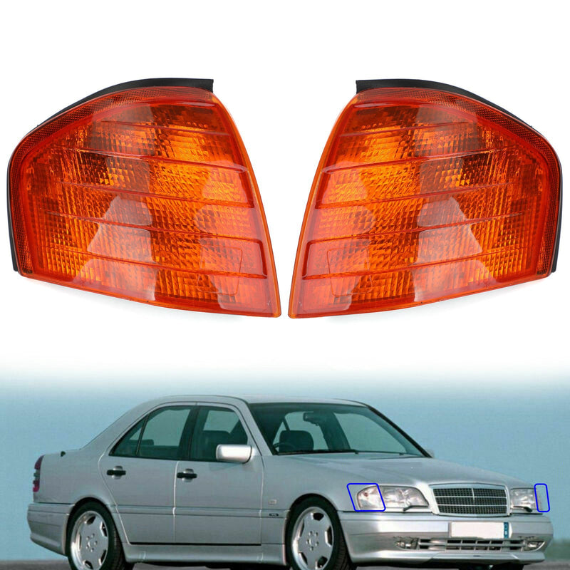 Indicador de luces de esquina izquierda/derecha para Benz Clase C W202 1994-2000 genérico