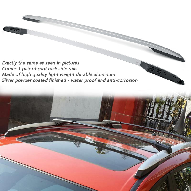 2013-2018 Toyota RAV4 Aluminium Factory Silver Top Roof Rack Sidorails Bar