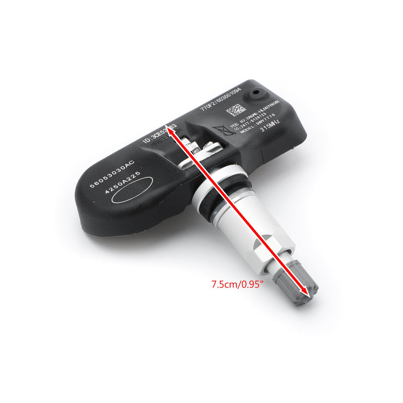 Pakke med 4 56053030AC dekktrykksensor TPMS 315 MHz for Chrysler Generic