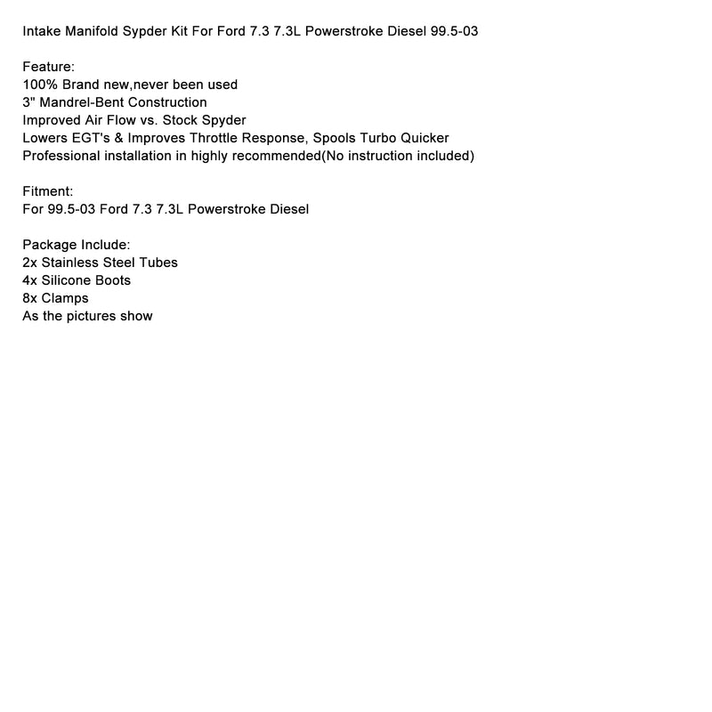Kit Sypder del colector de admisión para Ford 7.3 7.3L PowerStroke Diesel 1999.5-2003