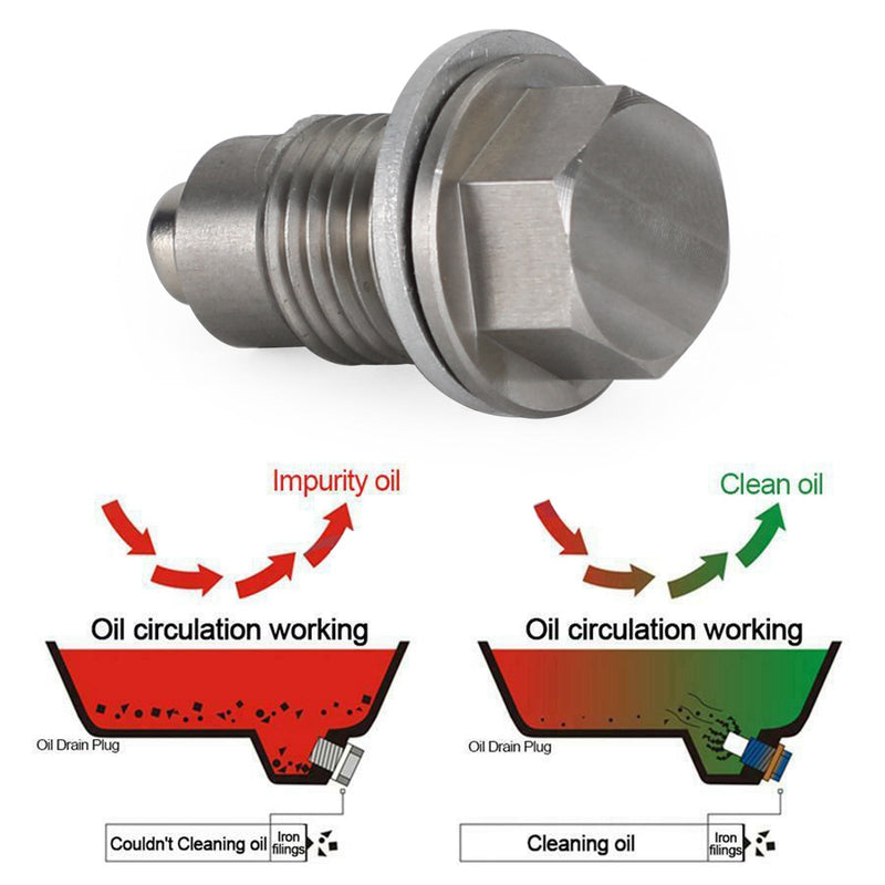 Auto-Ölablassschraube aus Edelstahl mit Neodym-Magnet Universal Generic