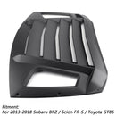 Bagrude lamel solskærmsdæksel til 13-18 Subaru BRZ/Scion FR-S/Toyota GT86 Generic