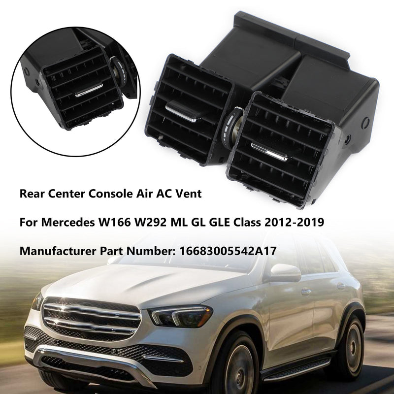 2012-2019 Mercedes Benz W166 W292 GLE Saída de ventilação AC no console central traseiro