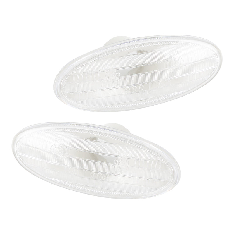 2 x caixa de sinal de mudança de luz de marcador lateral transparente para Nissan 26160-89900 genérico